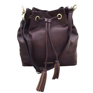 Liz Claiborne Drawstring Tassle Shoulder Bag